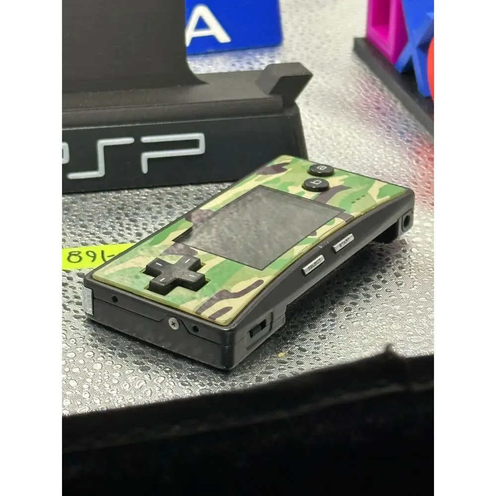 Rare iQue Game Boy Micro Chinese Version Camo Faceplate Console - Tested Working